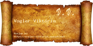 Vogler Viktória névjegykártya
